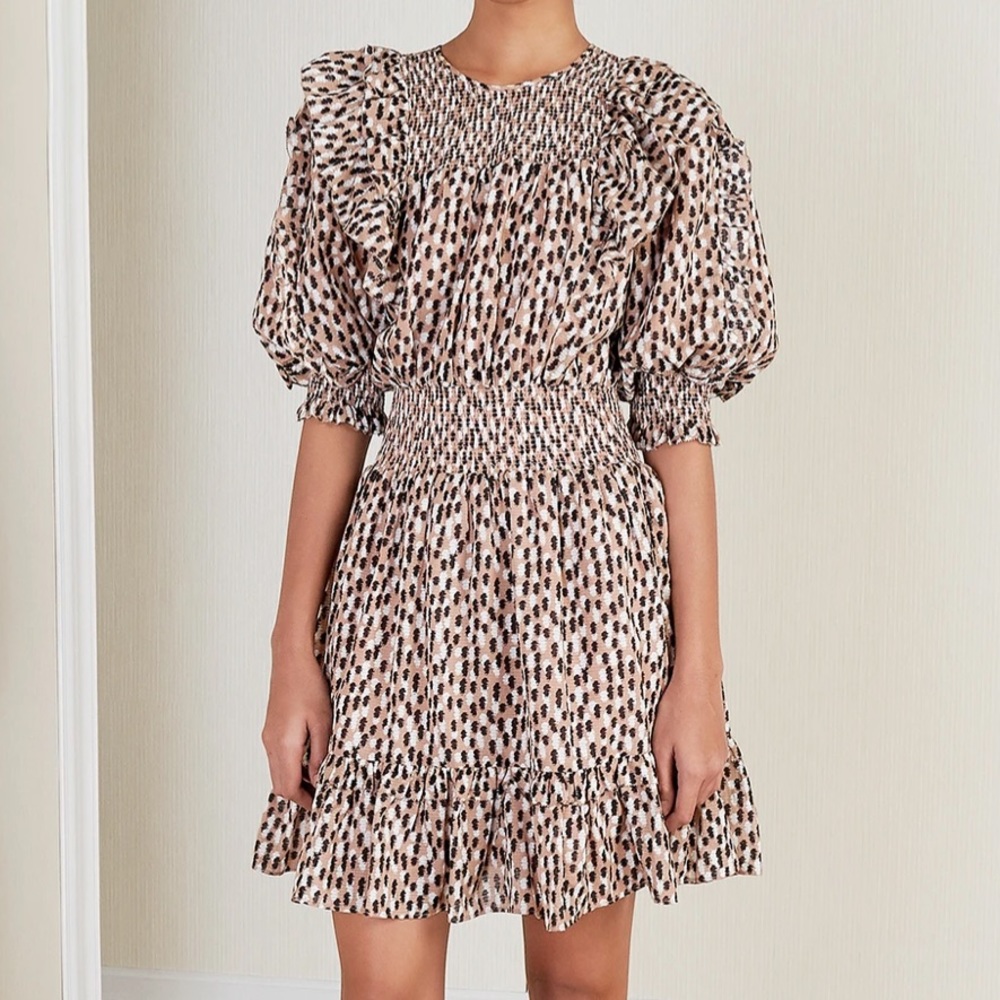 Magli Pascal Petal Dress Brush Print